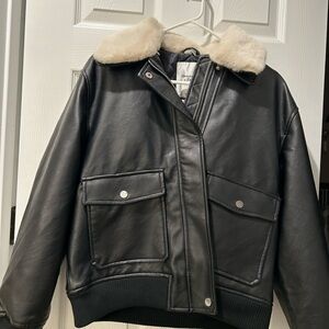 Abercrombie & Fitch vegan leather jacket small